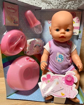 Пупс функциональный Yale Baby BL015G 8 функций памперс горшок бутылочка тарелочка