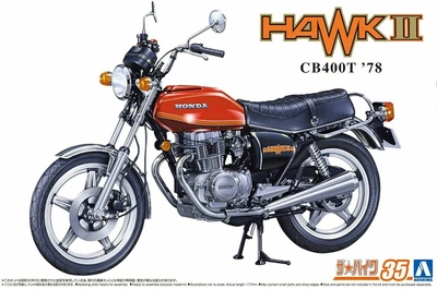 Сборная модель 1/12 мотоцикла Honda CB400T Hawk-II '78 Aoshima 06304