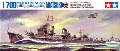 Збірна модель корабля Japanese Navy Destroyer Akatsuki 暁 Water Line Series Tamiya 31406 1: 700