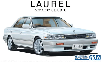 Збірна модель 1/24 автомобіль Nissan Laurel Medalist Club L 91 Aoshima 06128