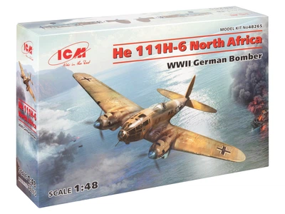Сборная модель ICM He 111H-6 Южная Африка, Немецкий бомбардировщик 2 Мировой войны 48265