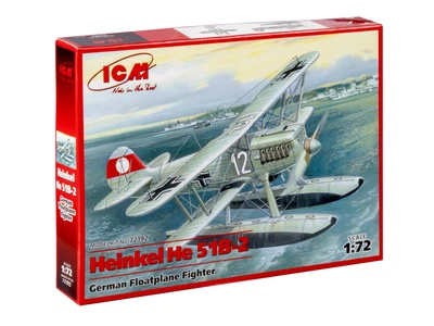 Сборная модель ICM He 51B-2, немецкий истребитель-гидроплан 72192