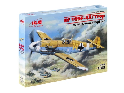 Сборная модель ICM Мессершмит Bf 109F-4Z/Trop, немецкий истребитель 48105