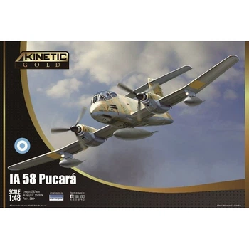 Сборная модель 1/48 винтовой самолет IA 58 Pucará Kinetic 48078