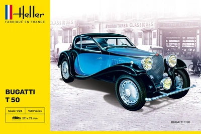Сборная модель 1/24 автомобиль Bugatti T.50 Heller 80706