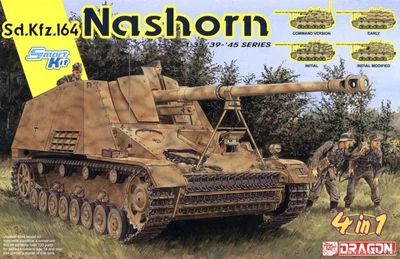 Сборная модель 1/35 истребитель танков Sd.Kfz.164 Nashorn 4 в 1 Dragon 6459