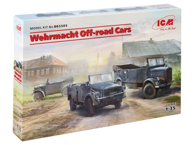 Сборная модель ICM Внедорожные автомобили Вермахта Kfz.1, Horch 108 Typ 40, L1500A DS 3503