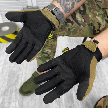 Плотные перчатки Mechanix Start с защитными резиновыми накладками койот размер XL