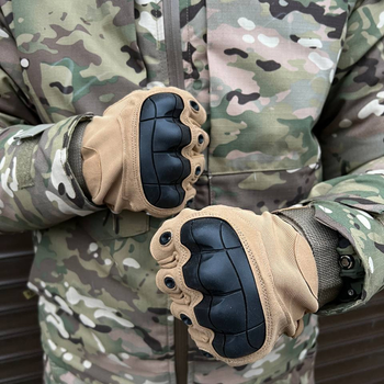 Плотные беспалые Перчатки Oakley Pro с защитными накладками койот размер XL