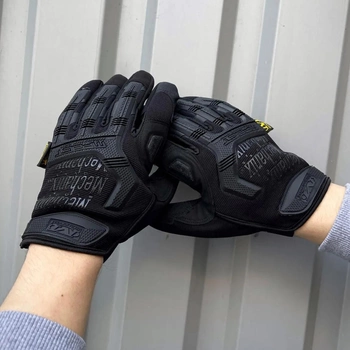 Плотные перчатки M-Pact с защитными пластиковыми накладками черные размер L