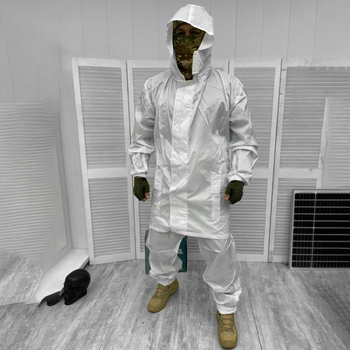Мужской водонепроницаемый Костюм Oxford / Дождевой комплект Куртка + Брюки белый размер универсальный