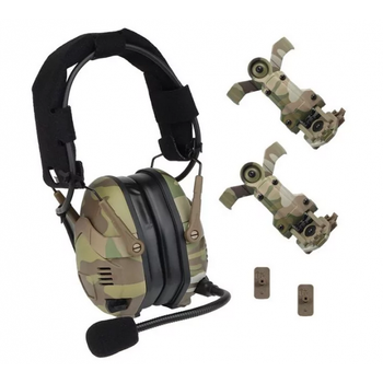 Активные Наушники HD-16 с шумоподавлением и креплением на Шлем мультикам
