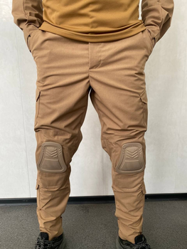Військові штани з наколінниками ріп-стоп койот S