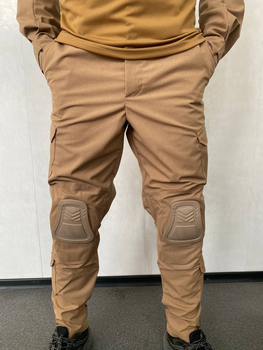 Військові штани з наколінниками ріп-стоп койот XL