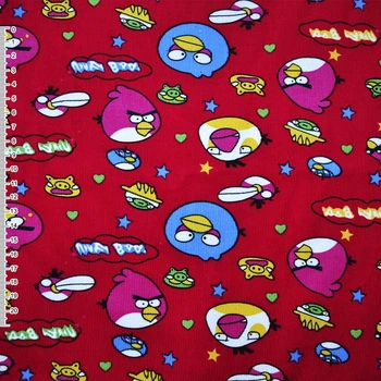 Микровельвет красный Angry Birds ш.110 (10724.049)