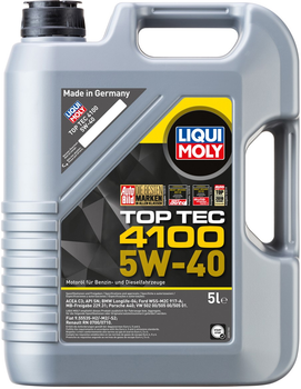 Моторна олива Liqui Moly Top Tec 4100 5W-40 5 л (7501)