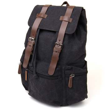 Рюкзак туристичний текстильний унісекс Vintage Чорний (221475)
