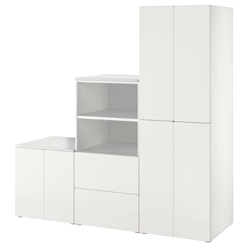 Стінка в дитячу ІКЕА SMASTAD / PLATSA 180х57х181 см білий (s59486071)