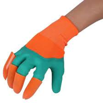 Садовые перчатки с раздвоенными когтями Garden Genie Gloves Пластик (IS33)