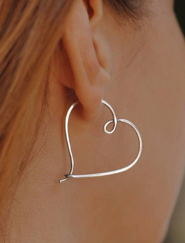 Сережки сердечка зі срібла (АРТ. №650) Dadiverin Jewelry