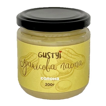 Арахісова паста "ТМ Gustyi" з морською сіллю 200г (4825489257532)