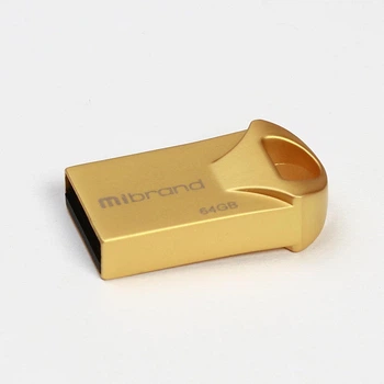 Флешка для ноутбука Flash Mibrand USB 2.0 Hawk 64Gb Gold (MI2.0/HA64M1G)