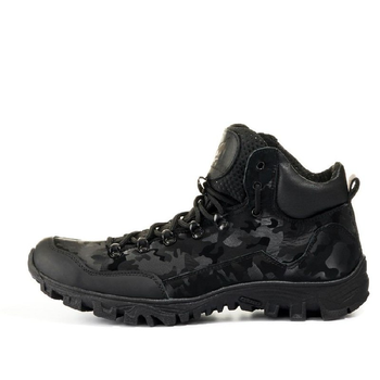 Мужские кожаные Ботинки водонепроницаемые до - 2 °C черный камуфляж размер 40