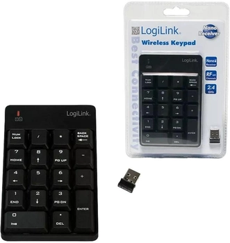 Klawiatura bezprzewodowa Logilink Wireless czarna (ID0120)