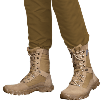 Мужские нубуковые Ботинки CamoTec DESERT на протекторной подошве / Летние Берцы до +20°C койот размер 42