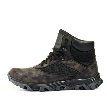 Мужские Ботинки кожаные до - 2 °C камуфляж серо-черный размер 43