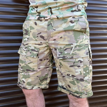 Мужские крепкие Шорты с накладными карманами рип-стоп светлый мультикам размер S