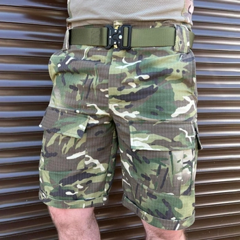 Чоловічі міцні Шорти із накладними кишенями ріп-стоп темний мультикам розмір XL
