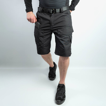 Мужские крепкие Шорты S.Archon с накладными карманами рип-стоп черные размер 3XL