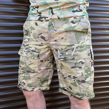 Мужские крепкие Шорты с накладными карманами рип-стоп светлый мультикам размер L