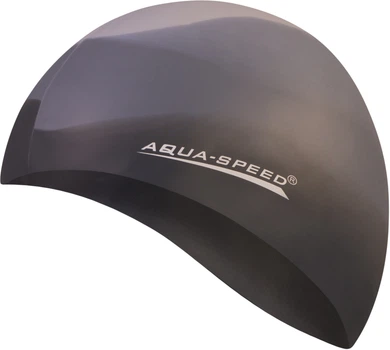 Шапка для плавания Aqua Speed мультиколор силиконовая для мужчин и женщин унисекс шапочка для бассейна