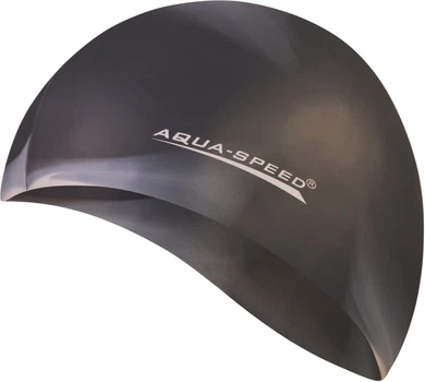 Шапка для плавания Aqua Speed мультиколор из силикона для бассейна унисекс эластичная шапочка для воды