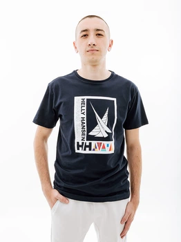 Мужская Футболка HELLY HANSEN SHORELINE T-SHIRT 2.0 Синий XL (7d34222-598 XL)