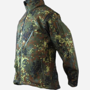 Тактическая куртка MIL-TEC Softshell Jacket Scu 10864021 2XL [1215] Немецкий Камуфляж (2000980559213)