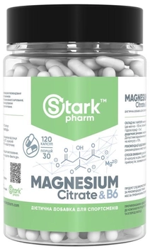 Магній & B6 Stark Pharm Magnesium Citrate & B6 120 капсул (6266)