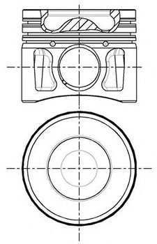 Поршень з кільцями PSA/FORD/FIAT 86.0 2.2HDI/2.2TDCI 4HU P22DTE /4HV P22DTE вир-во Nural Nural (8742770010)