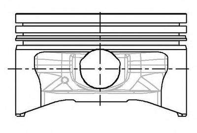 Поршень з кільцями FORD 83.01 1,8 16V CSDA вир-во NURAL Nural (8742940000)