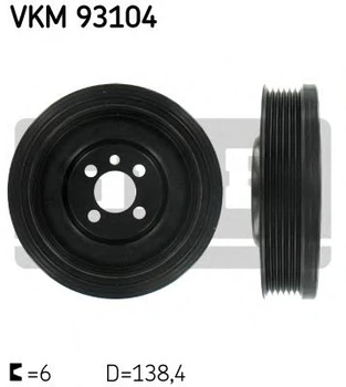 Шкив коленвала SKF (VKM 93104)