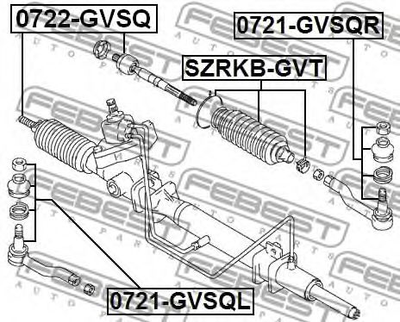 Пыльник рулевой рейки Grand Vitara/Escudo 6 98-06 Febest (SZRKBGVT)