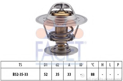 Термостат Transit/A4/A6/Golf 1.6-2.9 DI/TD/TDCI 86- (88 C) Facet (78394S)