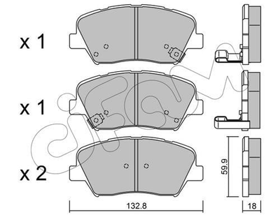 Тормозные колодки перед Hyundai Genesis/KIA Carens 1.7-3.0 10- Cifam (82210260)