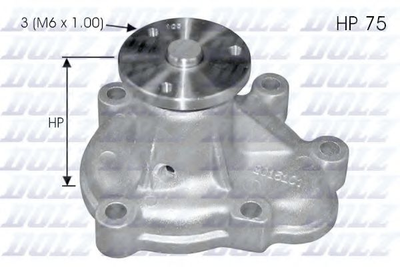 Водяний насос Combo/Astra G/H/Corsa 1.7Di/CDTi 00- Dolz (O142)