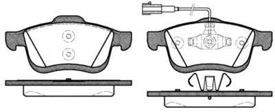 Гальмівні колодки перед. Doblo 10- (диск 305mm)(155.2x69.08x20.3) Woking (P1083322)