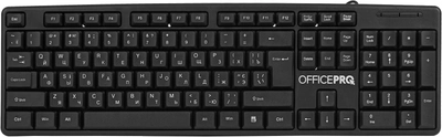 Клавиатура проводная OfficePro SK166 USB Black
