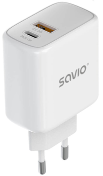 Зарядний пристрій Savio LA-06 Quick Charge 30W White (SAVLA-06)