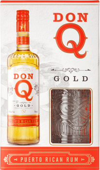 Ром Don Q Gold 0.7 л 40% + келих 